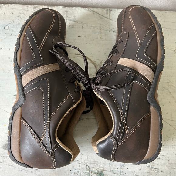 Vintage Urban pipeline faux leather lace up Y2K Vegan casual sneaker brown 8 - Picture 10 of 14